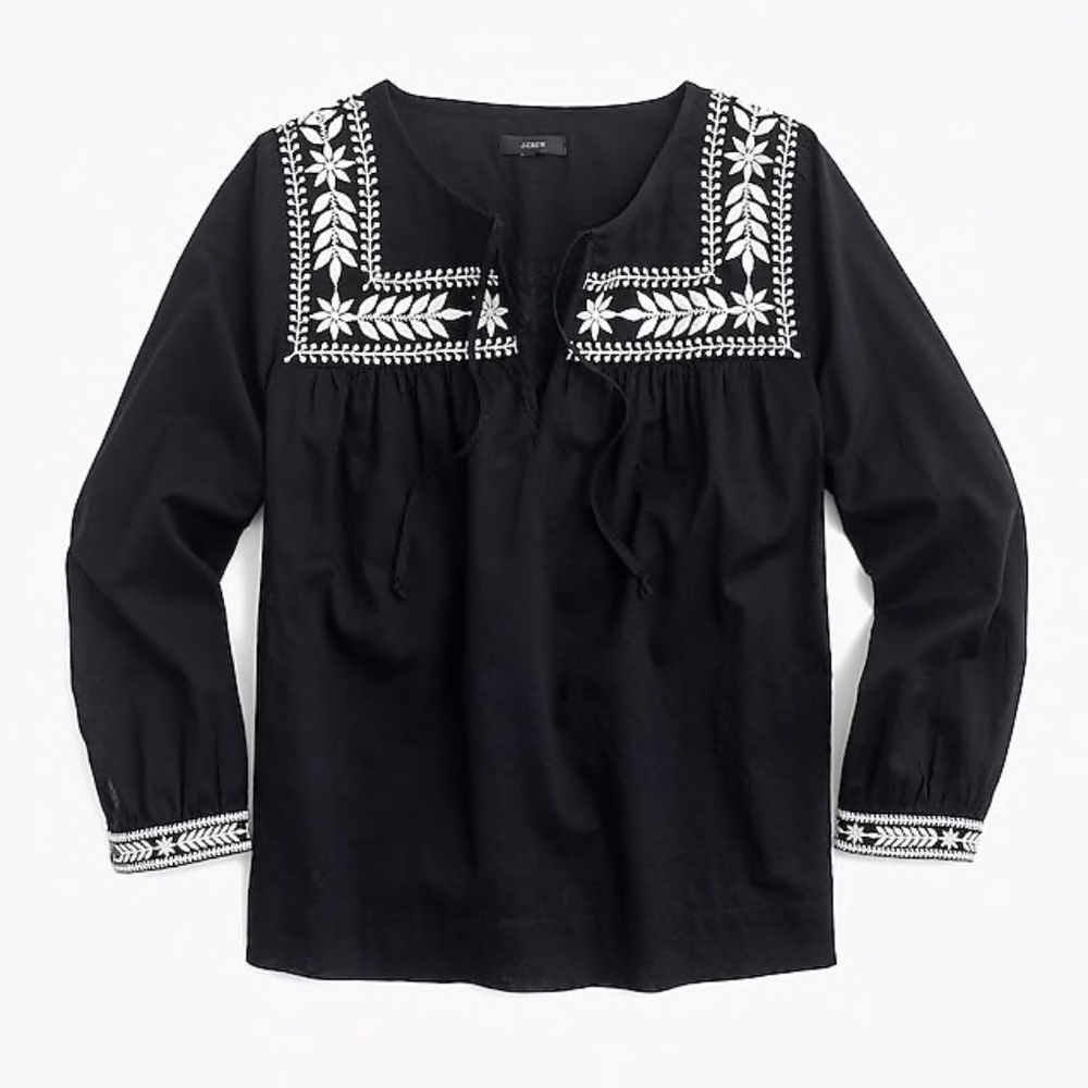 J.crew embroidered shirt, sz S, NWT